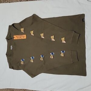 Von Dutch flying eyeball size medium Khaki long sleeve shirt